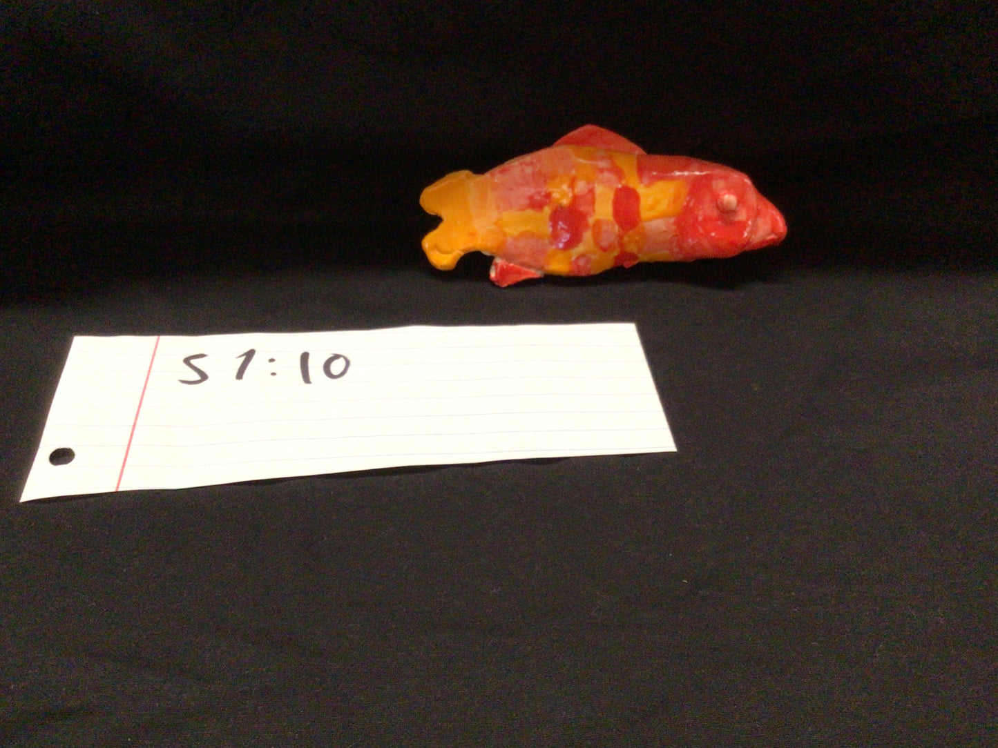 S7 Art- orange ceramic fish