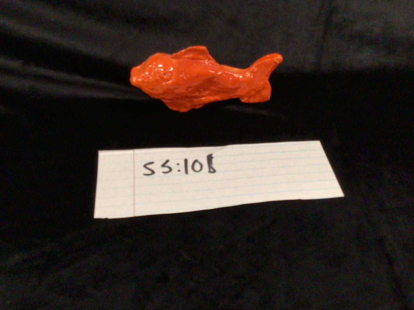 S5 Art- red ceramic fish S5